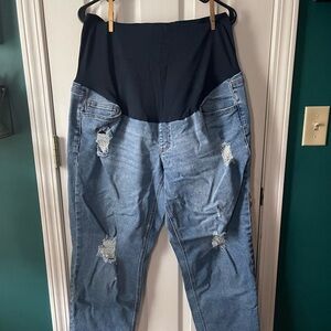 Distressed Maternity Jeans